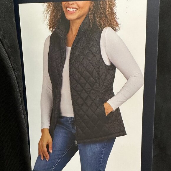 Lands' End Women's 3-in-1 Systems Jacket & Vest Size S Black Water Resistant NEW - Picture 4 of 15